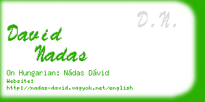 david nadas business card